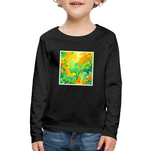Tropical Foliage Abstract - Kids' Premium Long Sleeve T-Shirt