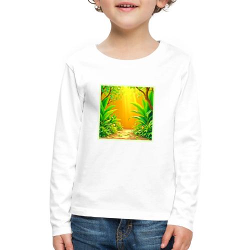 Sunny Nature Path Art - Kids' Premium Long Sleeve T-Shirt