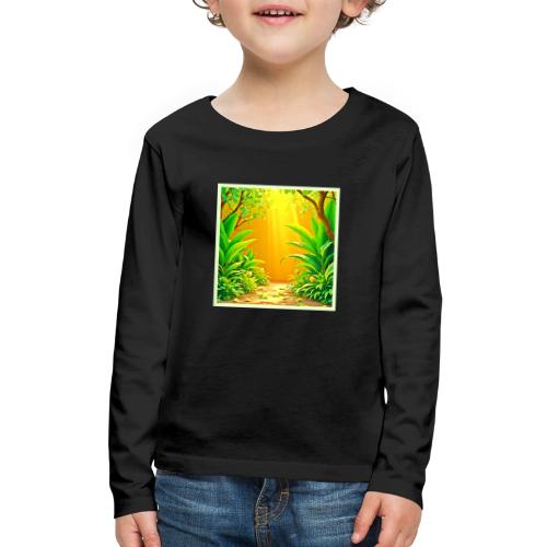 Sunny Nature Path Art - Kids' Premium Long Sleeve T-Shirt