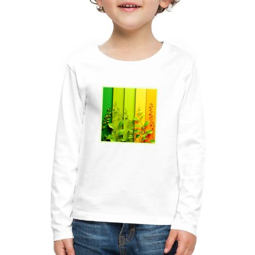 Modern Color Block Nature - Kids' Premium Long Sleeve T-Shirt