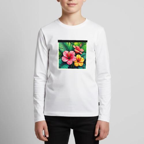 Exotic Flower Garden Dreams - Kids' Premium Long Sleeve T-Shirt