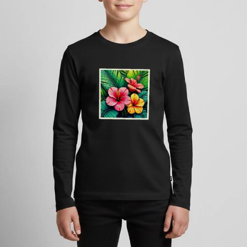 Exotic Flower Garden Dreams - Kids' Premium Long Sleeve T-Shirt