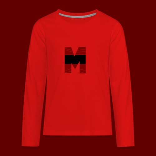 RED AND BLACK M Logo Season 1 - Kids' Premium Long Sleeve T-Shirt