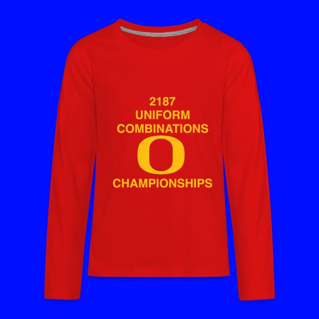 2187 UNIFORM COMBINATIONS O CHAMPIONSHIPS