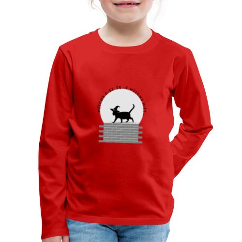 Witch's Cat In A Witch's Hat - Kids' Premium Long Sleeve T-Shirt