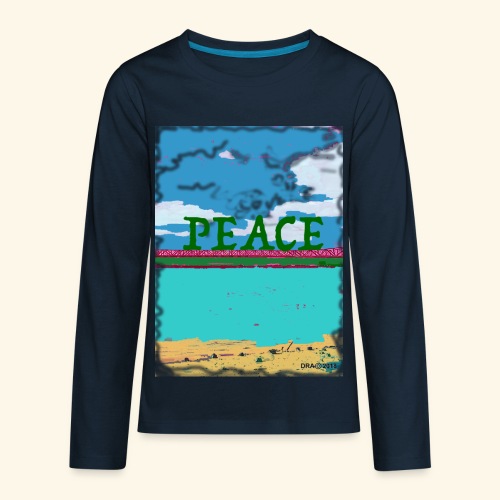 Peace blu - Kids' Premium Long Sleeve T-Shirt
