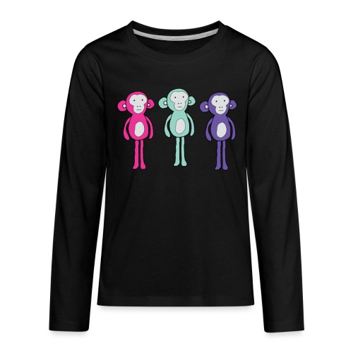 Three chill monkeys - Kids' Premium Long Sleeve T-Shirt
