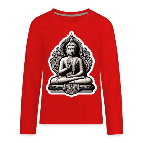 The Buddha Displaying Hand Mudra - Kids' Premium Long Sleeve T-Shirt