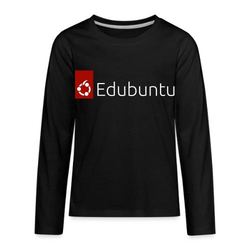 Edubuntu Logo 2023 - White - Kids' Premium Long Sleeve T-Shirt