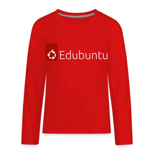 Edubuntu Logo 2023 - White - Kids' Premium Long Sleeve T-Shirt