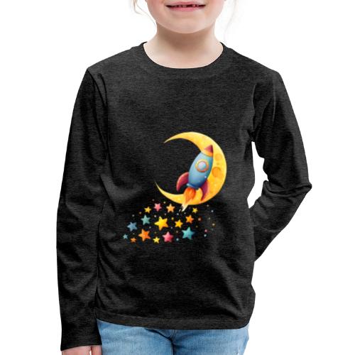 Rocket Trail of Stars - Kids' Premium Long Sleeve T-Shirt