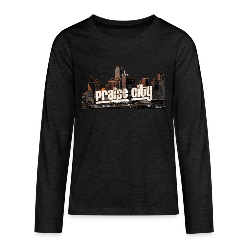 Praise City sun skyline - Kids' Premium Long Sleeve T-Shirt