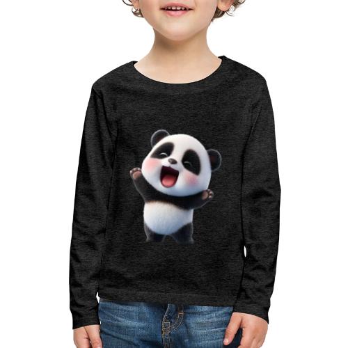 Happy Baby Panda Standing - Kids' Premium Long Sleeve T-Shirt
