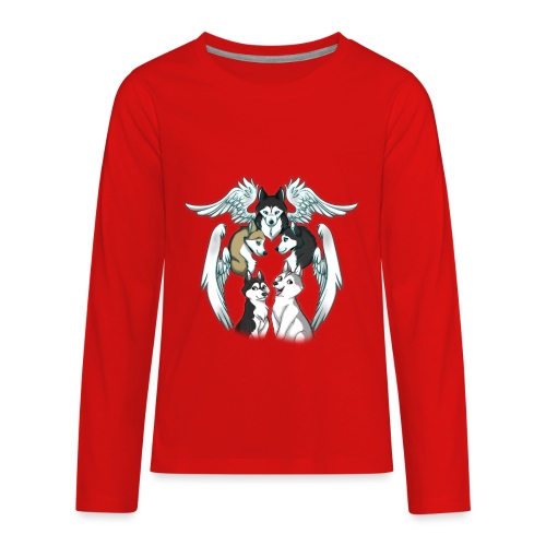Siberian Husky Angels - Kids' Premium Long Sleeve T-Shirt