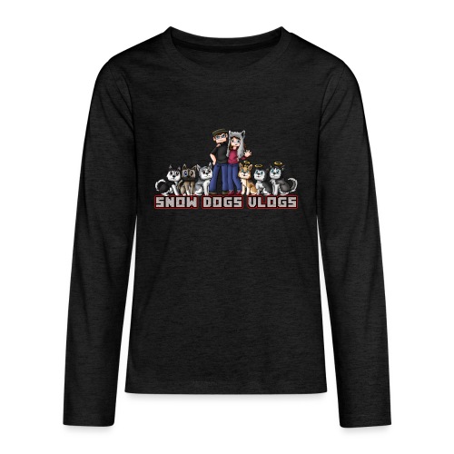 Snow Dogs Vlogs Block Version - Kids' Premium Long Sleeve T-Shirt