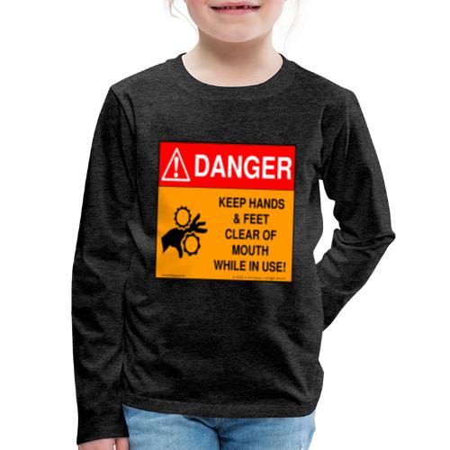 DANGER: Industrial Eater - Kids' Premium Long Sleeve T-Shirt