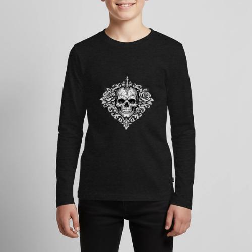 Gothic Filigree Skull - Kids' Premium Long Sleeve T-Shirt