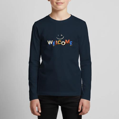 Smile and welcome design - Kids' Premium Long Sleeve T-Shirt