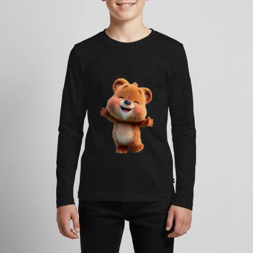 Joyful Baby Bear with Arms Up - Kids' Premium Long Sleeve T-Shirt