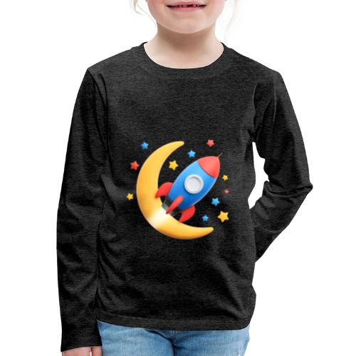 Rocket to the Crescent Moon - Kids' Premium Long Sleeve T-Shirt
