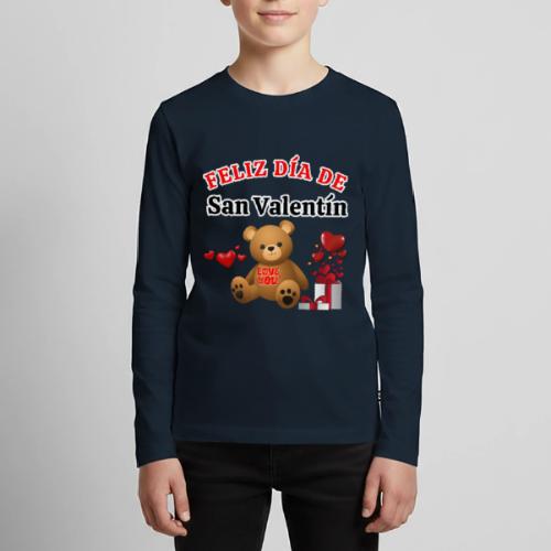 Valentine's Day Celebration Bears Love Hearts. - Kids' Premium Long Sleeve T-Shirt