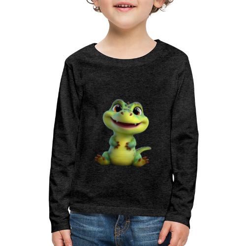 Playful Cartoon Baby Alligator - Kids' Premium Long Sleeve T-Shirt
