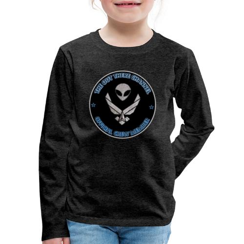 BlackOpsTransBigger1 Front with Mr Grey Back Logo - Kids' Premium Long Sleeve T-Shirt