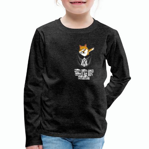 T-SHIRT DOGE IN EOS POCKET - Kids' Premium Long Sleeve T-Shirt