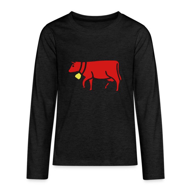 vache rouge avec cloche de vache