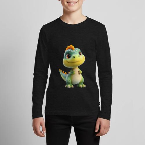 Playful 3D Baby Dinosaur - Kids' Premium Long Sleeve T-Shirt