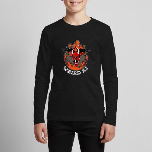 Wicked Jersey Devil with Flames & Tombstones - Kids' Premium Long Sleeve T-Shirt