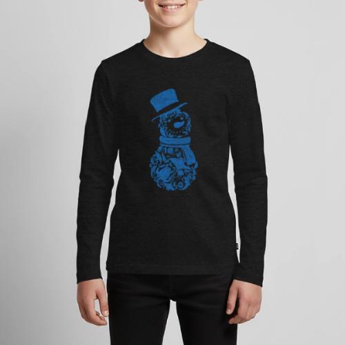 Christmas Snowman - Blue | V - Kids' Premium Long Sleeve T-Shirt
