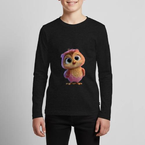 Adorable Baby Owl with Big Eyes - Kids' Premium Long Sleeve T-Shirt