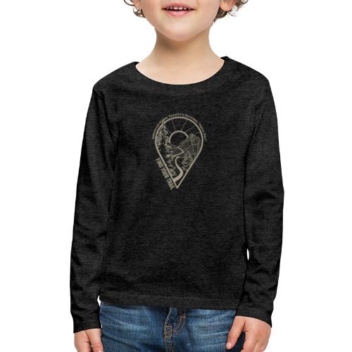 Find Your Trail Location Pin: National Trails Day - Kids' Premium Long Sleeve T-Shirt