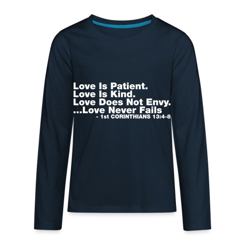 Love Bible Verse - Kids' Premium Long Sleeve T-Shirt