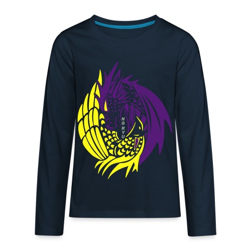 NG Ryu Club Emblem vector graphics - Kids' Premium Long Sleeve T-Shirt