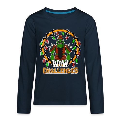 WoW Challenges Holiday Orc WHITE - Kids' Premium Long Sleeve T-Shirt