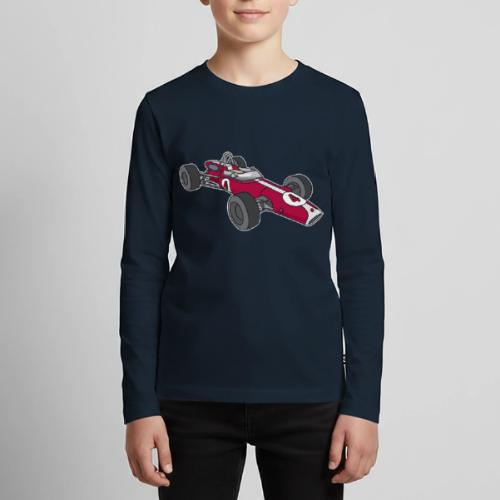 Red racing car, racecar, sportscar - Kids' Premium Long Sleeve T-Shirt