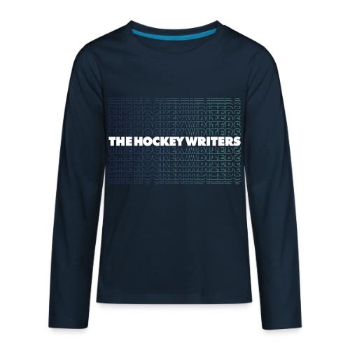 The Hockey Writers White Fade - Kids' Premium Long Sleeve T-Shirt
