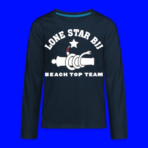 BEACH TOP TEAM - Lone Star Brazilian BJJ - White - Kids' Premium Long Sleeve T-Shirt