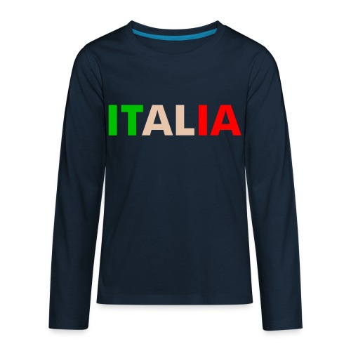 ITALIA green, white, red - Kids' Premium Long Sleeve T-Shirt