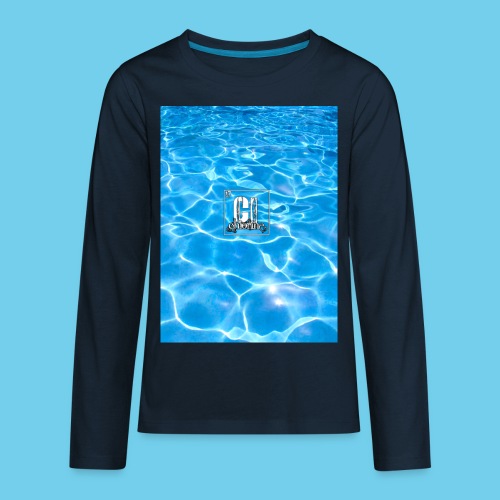 iPhone 6 Pool Backdrop jpg - Kids' Premium Long Sleeve T-Shirt