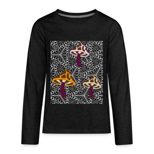 Fall Season Mushroom Designs - Kids' Premium Long Sleeve T-Shirt