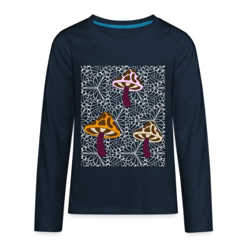 Fall Season Mushroom Designs - Kids' Premium Long Sleeve T-Shirt
