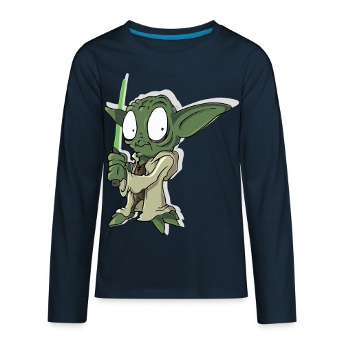 Yoda Cartoon - Kids' Premium Long Sleeve T-Shirt