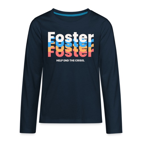 Foster | Stacked - Kids' Premium Long Sleeve T-Shirt