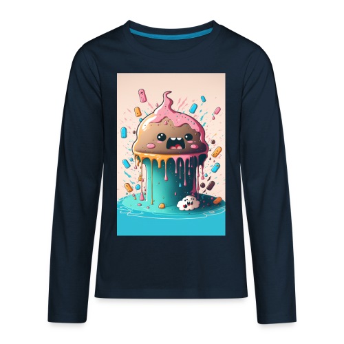 Cake Caricature - January 1st Dessert Psychedelics - Kids' Premium Long Sleeve T-Shirt