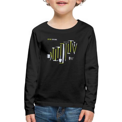 Get Out. Give Back. Trail Tool Arrangement - Kids' Premium Long Sleeve T-Shirt