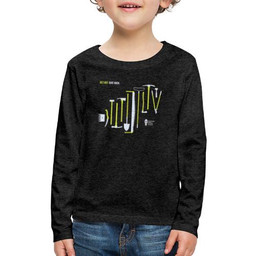 Get Out. Give Back. Trail Tool Arrangement - Kids' Premium Long Sleeve T-Shirt