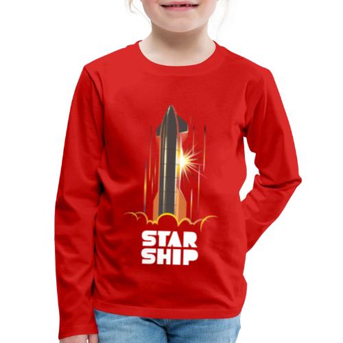 Star Ship Mars - Dark - Kids' Premium Long Sleeve T-Shirt